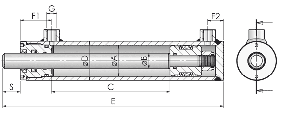 Hydraulic Cylinders Technical Drawing